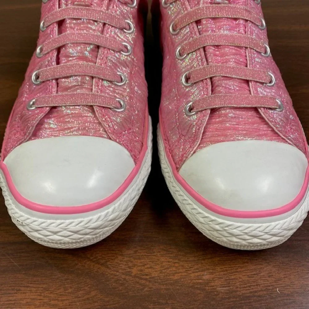 Converse All Star Chuck Taylor Low Top Shimmer Sneakers, size J‎ 5.5, W 7, EU 38